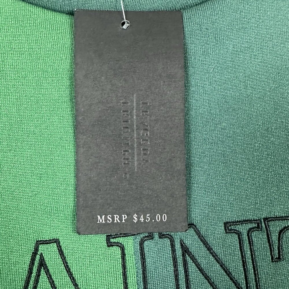 Triumph Tragedy Mens Pullover Two Tone Green "Saint" Sweatshirt Large READ ALL - Picture 5 of 12
